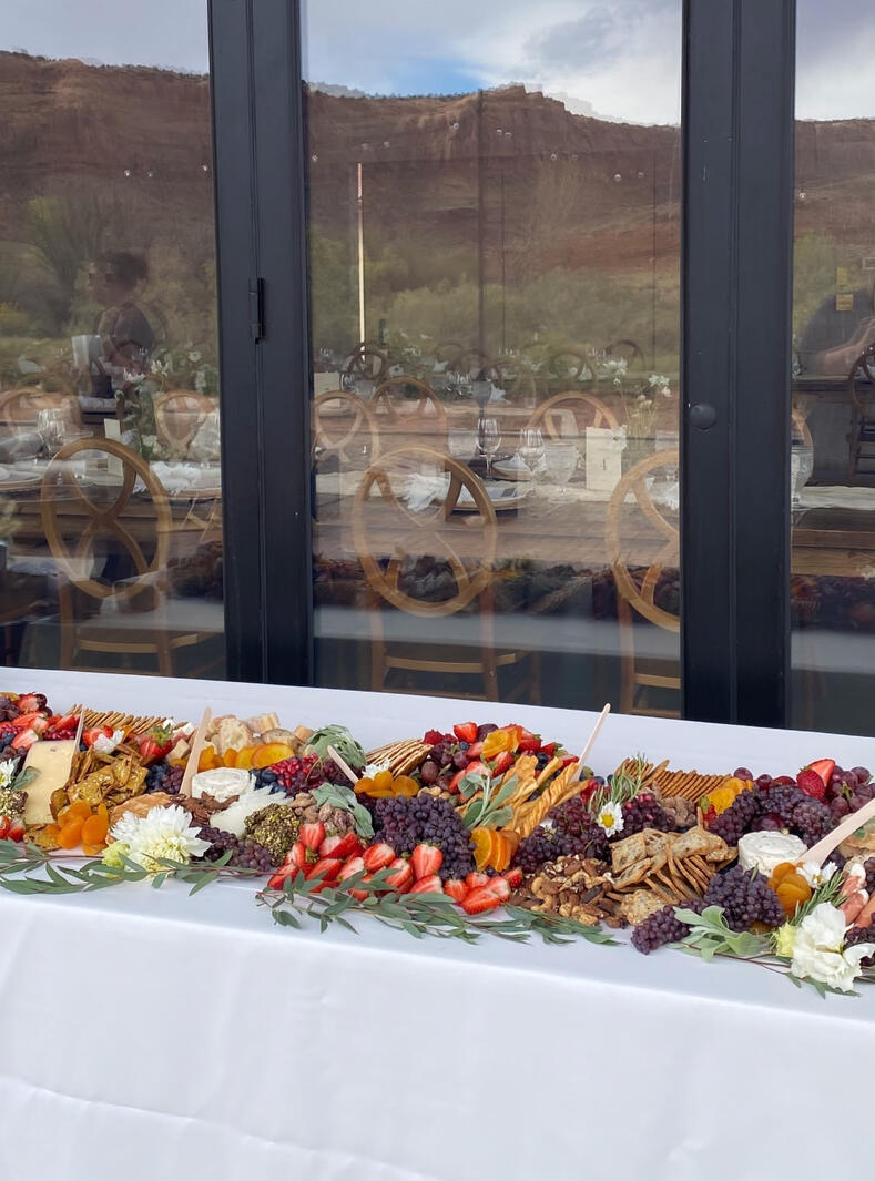 Moab Destination Wedding Charcuterie Catering Event