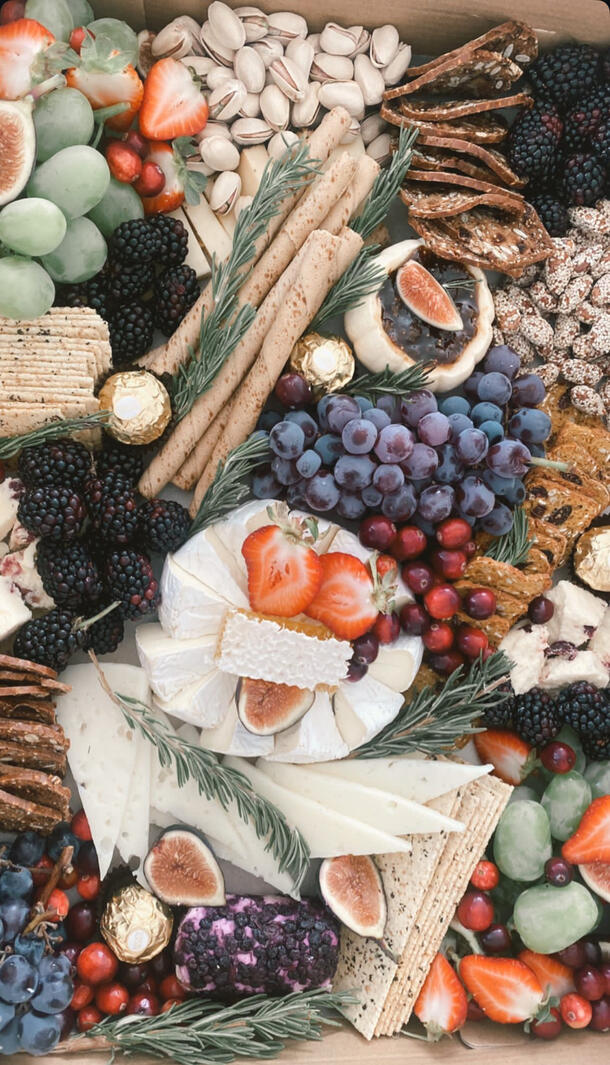 Assorted Charcuterie for a catered Private Charter Jet Flights